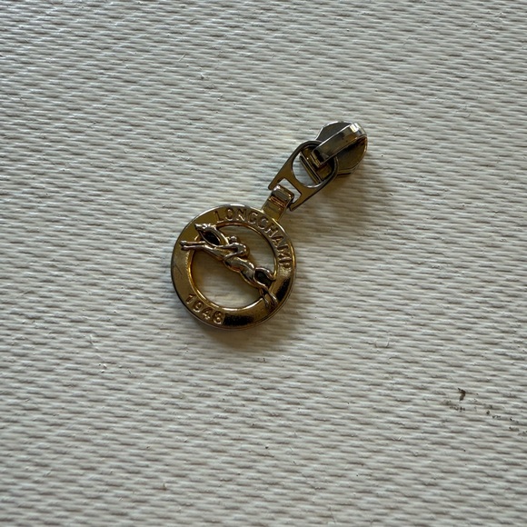 Longchamp Replacement Zipper Pull Gold USED - Picture 1 of 6